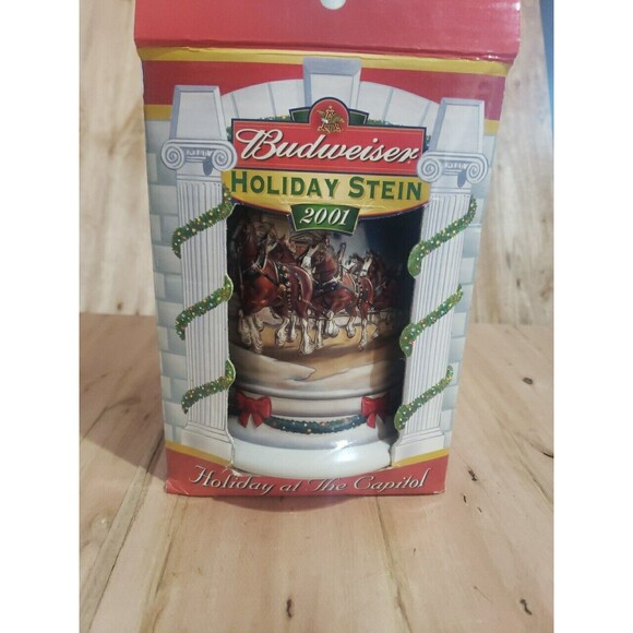2001 Budweiser Holiday At The Capital Stein Mug in Box EUC - Picture 1 of 7